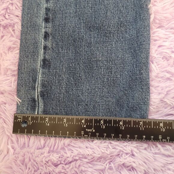 Hollister Women's Jeans 28x30 Blue Straight Denim Button Fly Mid Rise - Picture 8 of 13